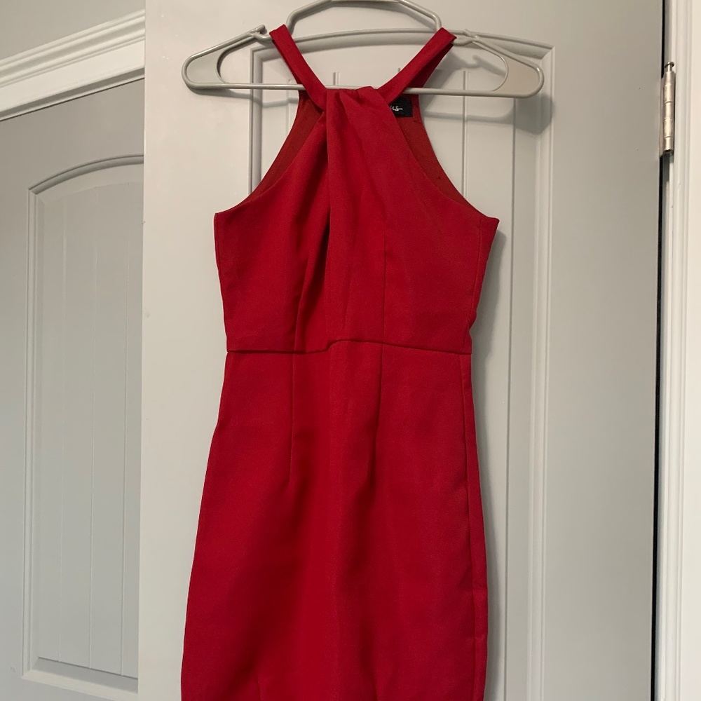 Red cocktail dress